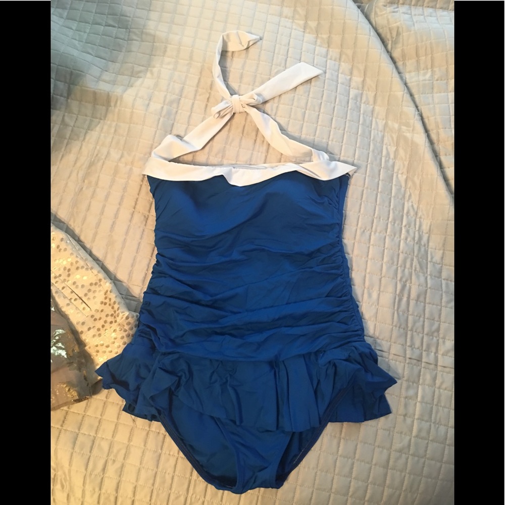 Ralph Lauren Bel Aire Skirted 1 Piece Swimsuit